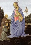 Fra Filippo Lippi Madonna with Child, St Anthony of Padua and a Friar before 1480 oil painting reproduction